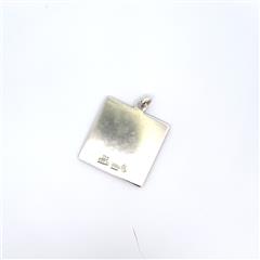 Two Tone Sterling/10K Aztec Calendar Pendant